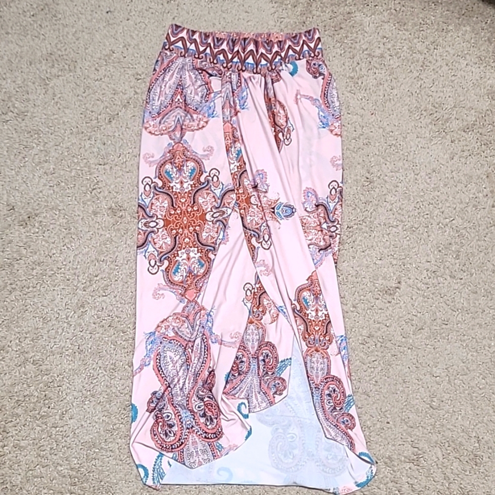 Venus skirt slit mid open front